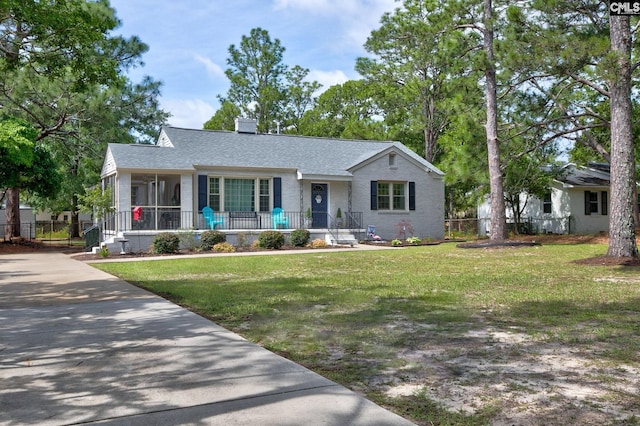 4524 Mosshill Rd, Columbia, SC 29206 - ranch-style home featuring brick siding, a chimney, and roof with shingles