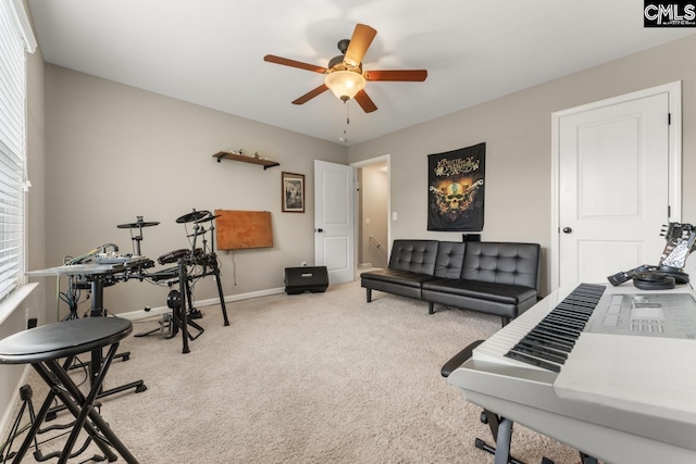 300 Brookland Way W, Columbia, SC 29169 - carpeted office featuring ceiling fan and baseboards