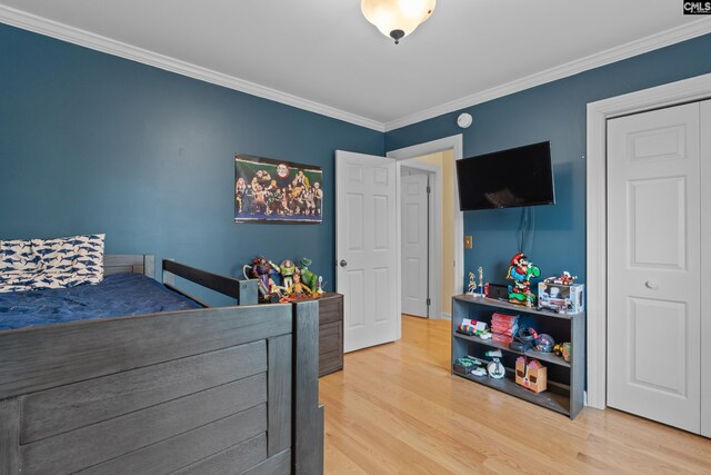 22 Mallet Hill Ct, Columbia, SC 29223 - bedroom featuring ornamental molding and wood finished floors
