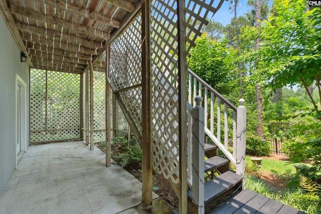 22 Mallet Hill Ct, Columbia, SC 29223 - wooden deck with stairway