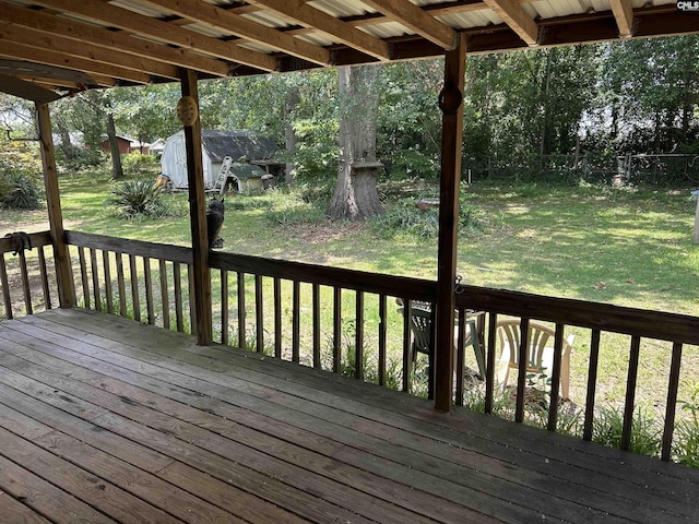 1147 Gunter Cir, West Columbia, SC 29169 - wooden deck with a yard