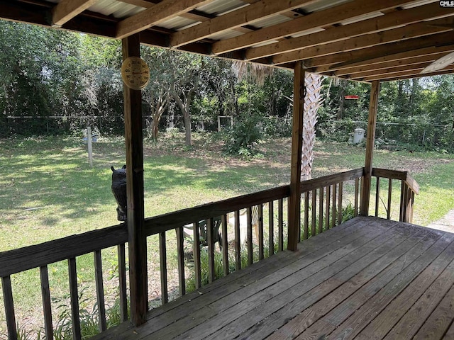 1147 Gunter Cir, West Columbia, SC 29169 - view of wooden deck