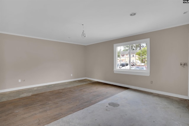 4712 Leaf Crest Ct, Columbia, SC 29210 - empty room featuring crown molding, baseboards, and wood finished floors
