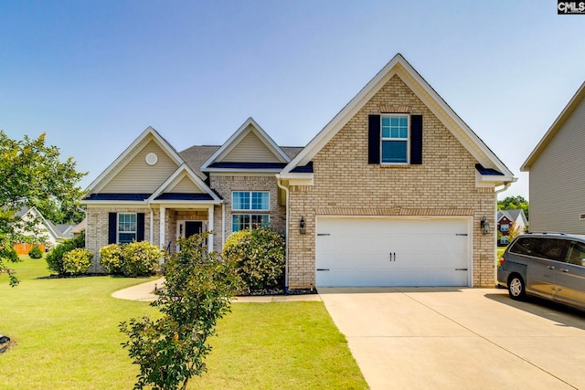 571 Maple Valley Loop, Blythewood, SC 29016 - view of front facade with driveway, brick siding, and a front lawn