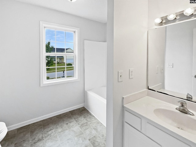 186 Fallstaff Rd, Columbia, SC 29229 - bathroom with toilet, vanity, and baseboards