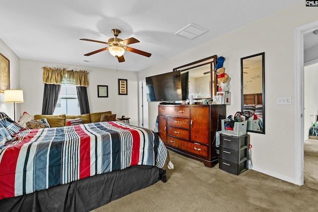17 Cypress Cove Rd, Columbia, SC 29229 - bedroom with carpet, a ceiling fan, and baseboards