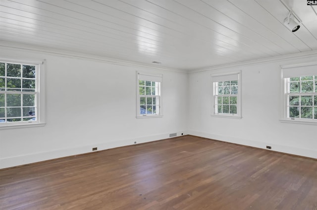 723 Hampton Hill Rd, Columbia, SC 29209 - spare room featuring healthy amount of natural light, wood finished floors, track lighting, and crown molding