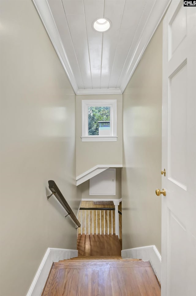 723 Hampton Hill Rd, Columbia, SC 29209 - stairs with baseboards and ornamental molding