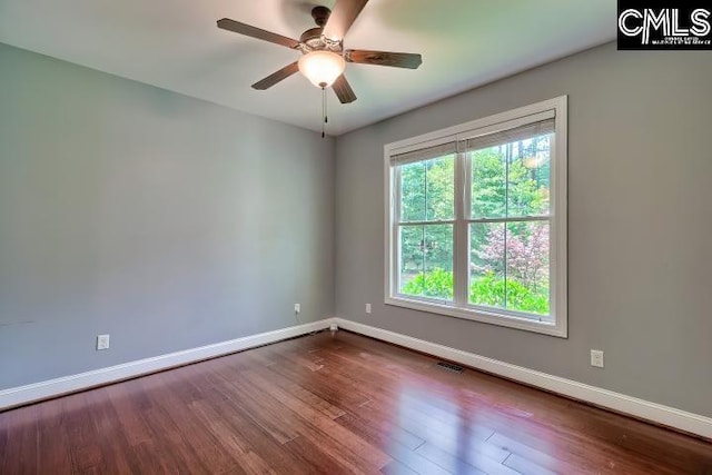 120 Mclaw Ln, Gilbert, SC 29054 - unfurnished room featuring baseboards, wood finished floors, and a ceiling fan