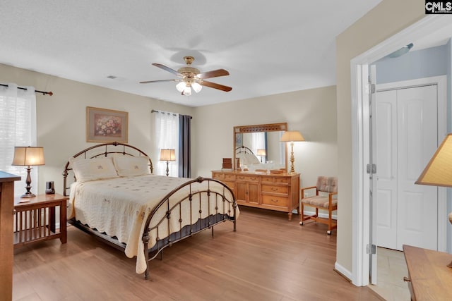 24 Stoney Pointe Dr, Chapin, SC 29036 - bedroom featuring light wood finished floors and a ceiling fan