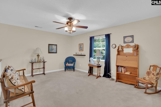 24 Stoney Pointe Dr, Chapin, SC 29036 - living area with carpet flooring, ceiling fan, and baseboards
