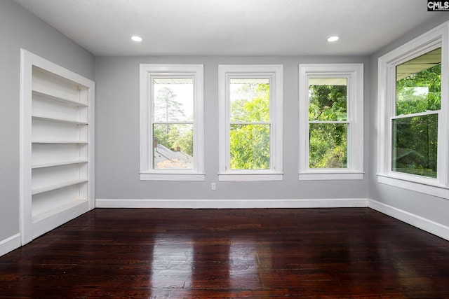 3715 Palmetto Ave, Columbia, SC 29203 - spare room featuring healthy amount of natural light, dark wood-type flooring, baseboards, and recessed lighting