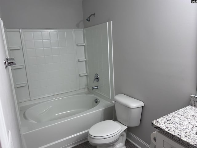 739 Jacobs Mill Pond Rd Unit 21, Elgin, SC 29045 - full bathroom featuring toilet, vanity, bathtub / shower combination, and baseboards