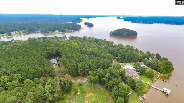 2492 Harbor View Rd, Camden, SC 29020 - drone / aerial view of a nearby body of water and a heavily wooded area