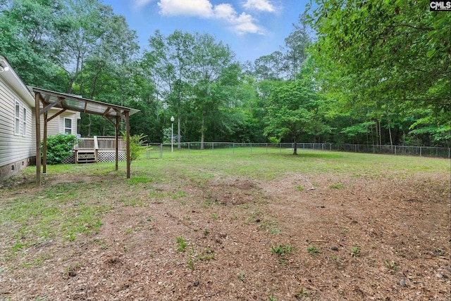 1149 Pond Branch Rd, Gilbert, SC 29054 - view of yard featuring a wooden deck and view of scattered trees