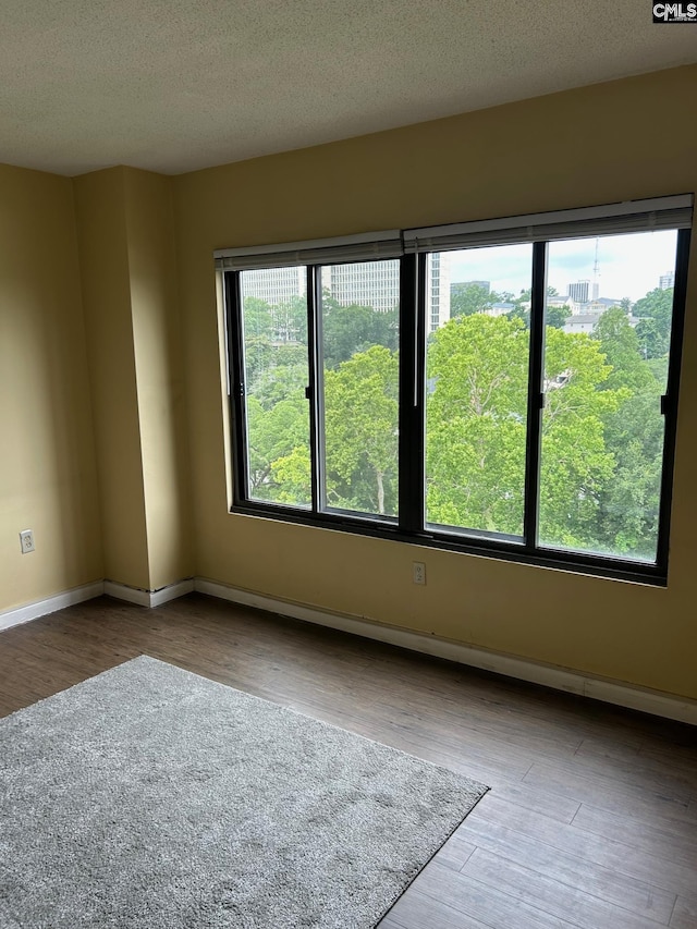 1600 Park Cir Unit 802, Columbia, SC 29201 - empty room with wood finished floors, baseboards, and a textured ceiling