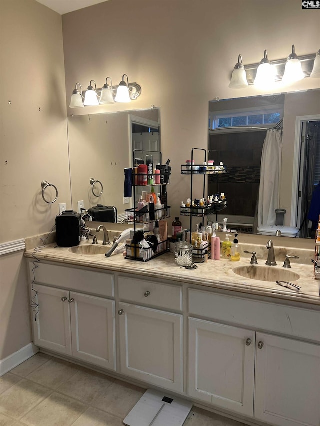 28 Calabash Ln, Elgin, SC 29045 - full bathroom with double vanity and a shower with curtain