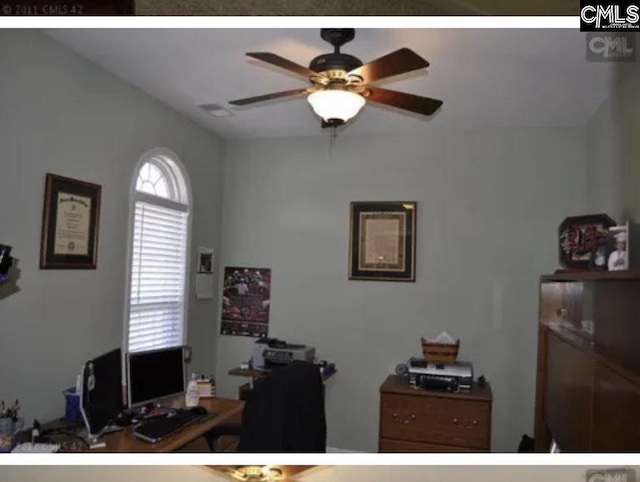 28 Calabash Ln, Elgin, SC 29045 - home office featuring ceiling fan