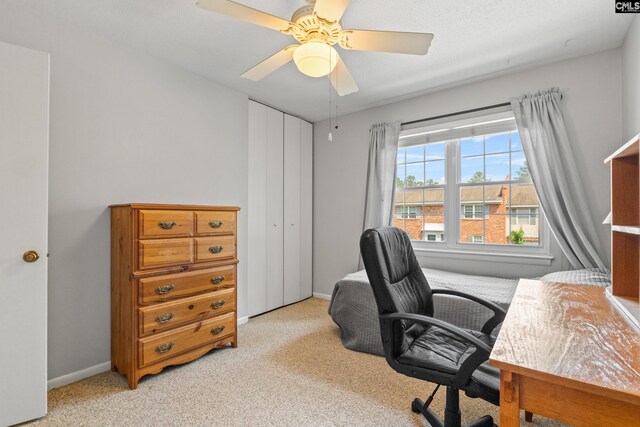 1908 Grays Inn Rd, Columbia, SC 29210 - office space with light carpet, a ceiling fan, and baseboards