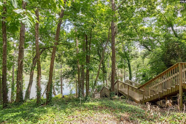 1850 Atlantic Dr, Columbia, SC 29210 - view of yard with a deck and stairway