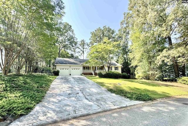 137 Sheath Dr, Columbia, SC 29212 - ranch-style home with an attached garage, a front yard, and concrete driveway
