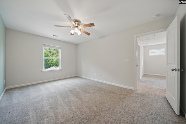 514 Red Taffy Way, Lexington, SC 29073 - carpeted spare room with attic access, ceiling fan, baseboards, and a smoke detector