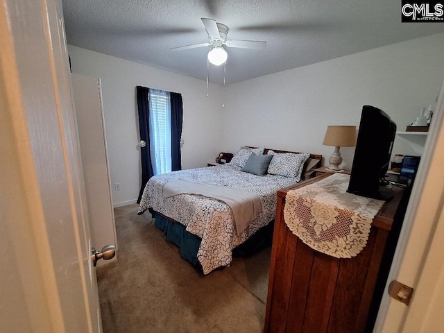 2279TICKLEHIL Tickle Hill Rd, Camden, SC 29020 - carpeted bedroom featuring ceiling fan and a textured ceiling