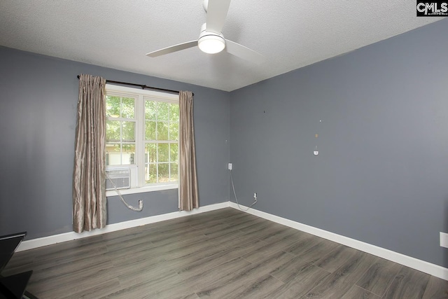 173 Rosewood Ln, Lexington, SC 29072 - spare room with ceiling fan, wood finished floors, baseboards, and a textured ceiling