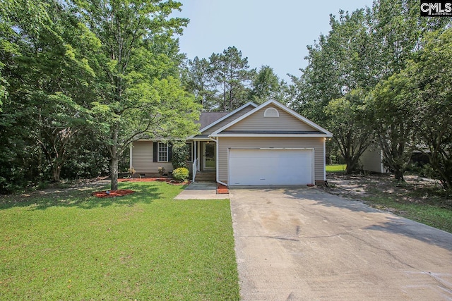 173 Rosewood Ln, Lexington, SC 29072 - view of front facade with concrete driveway, a front lawn, and a garage