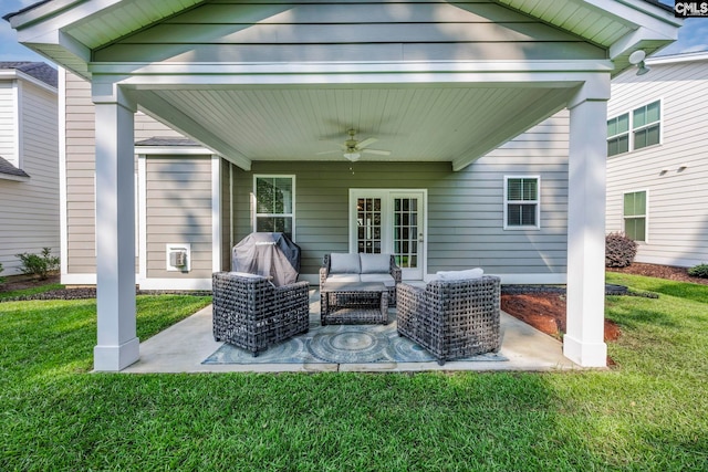 556 Harbour Pointe Dr, Columbia, SC 29229 - view of patio / terrace with ceiling fan and an outdoor hangout area