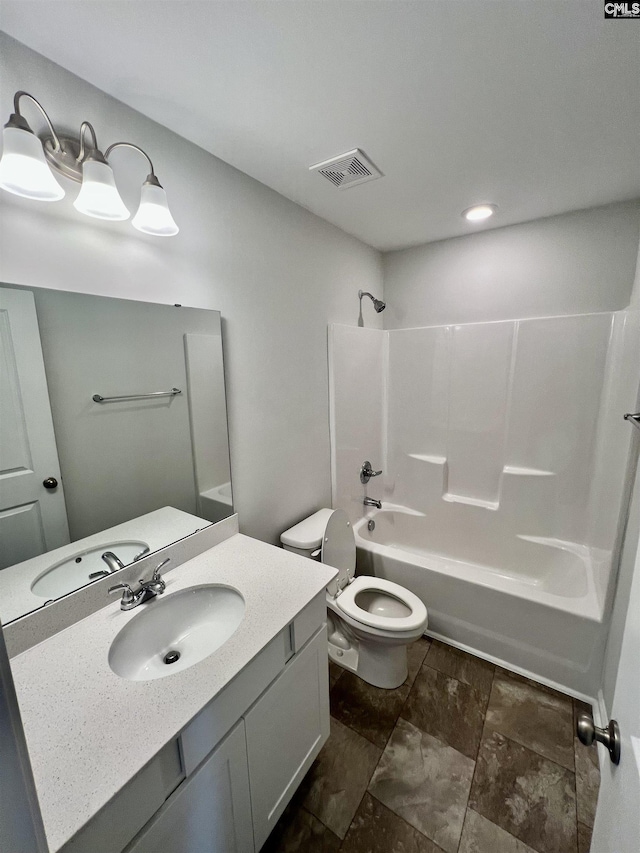 520 Cricket Chirp Ln, Elgin, SC 29045 - bathroom with vanity, bathtub / shower combination, and toilet