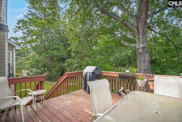 121 Stonemont Dr, Irmo, SC 29063 - deck with grilling area and outdoor dining space