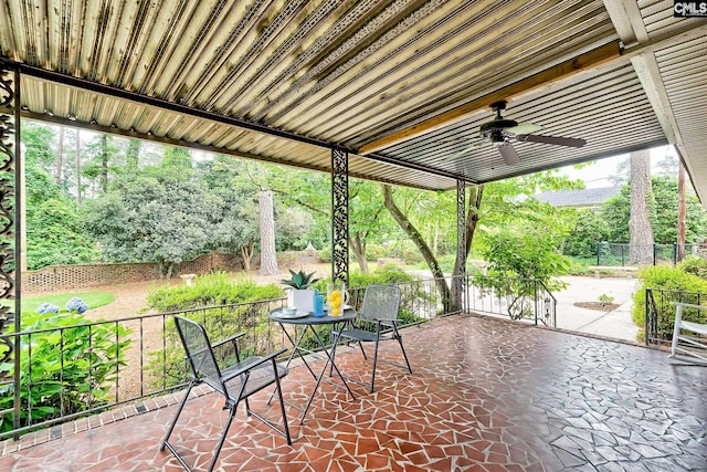 1108 Tarrytown Ln, West Columbia, SC 29170 - view of patio featuring ceiling fan