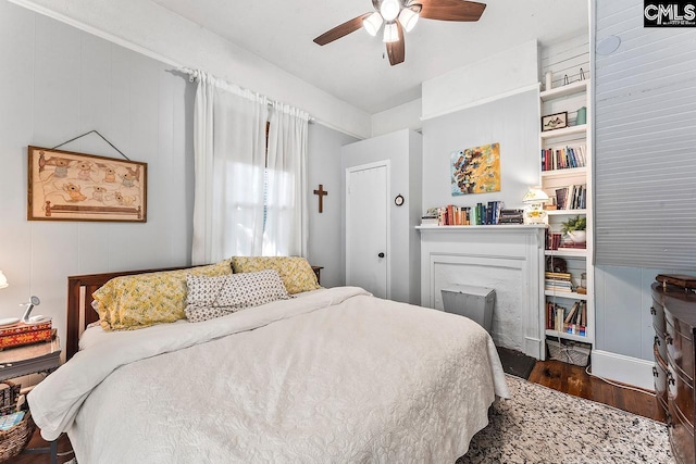 2909 Columbia Ave, Columbia, SC 29201 - bedroom featuring wood finished floors and ceiling fan