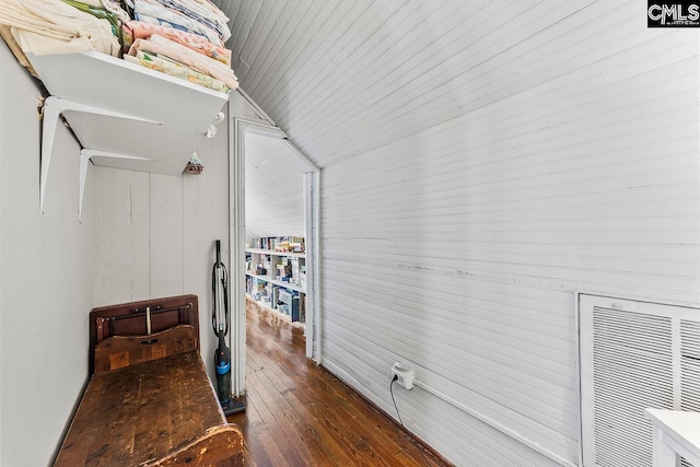 2909 Columbia Ave, Columbia, SC 29201 - corridor featuring dark wood finished floors and wooden walls