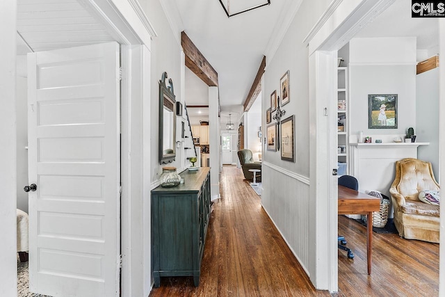 2909 Columbia Ave, Columbia, SC 29201 - hall with wood finished floors and crown molding