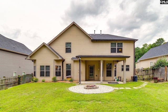 757 Garrett Way, Columbia, SC 29229 - rear view of house featuring a fire pit and a patio area
