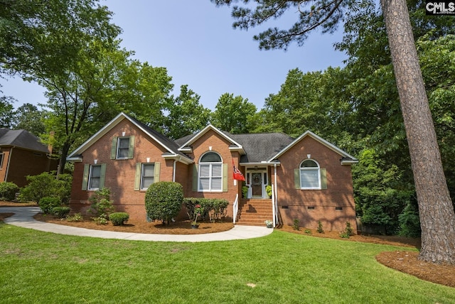 315 Poindexter Ln, Lexington, SC 29072 - ranch-style house featuring brick siding, a front yard, and crawl space