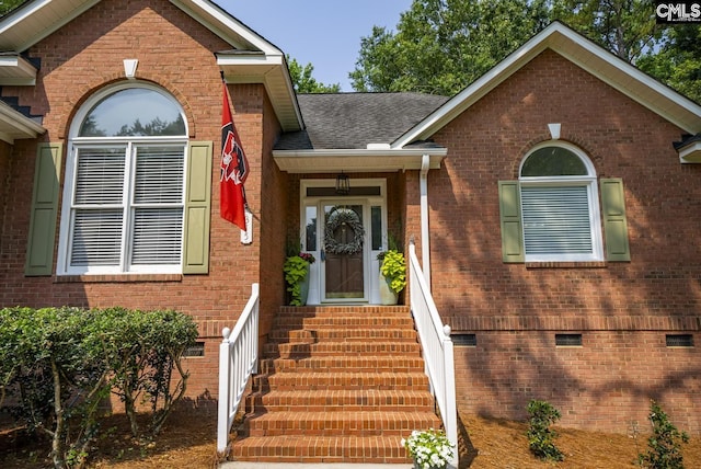 315 Poindexter Ln, Lexington, SC 29072 - entrance to property featuring brick siding and a shingled roof