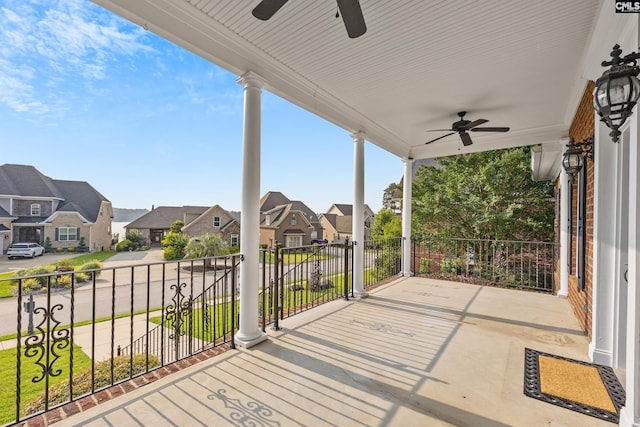 104 Eastshore Dr, Lexington, SC 29072 - view of patio featuring ceiling fan, a residential view, and a balcony