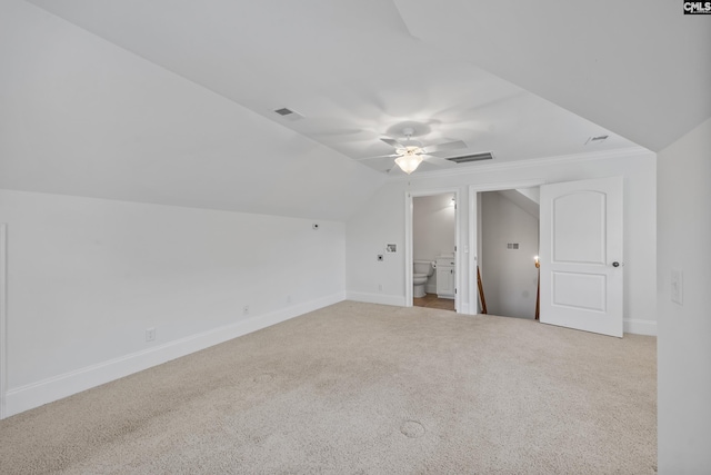 104 Eastshore Dr, Lexington, SC 29072 - bonus room with a ceiling fan, carpet flooring, baseboards, and vaulted ceiling