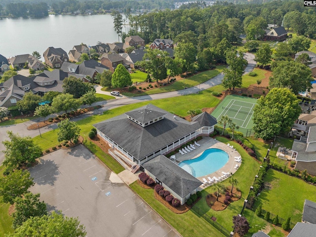 104 Eastshore Dr, Lexington, SC 29072 - aerial view of residential area with a pool and a large body of water