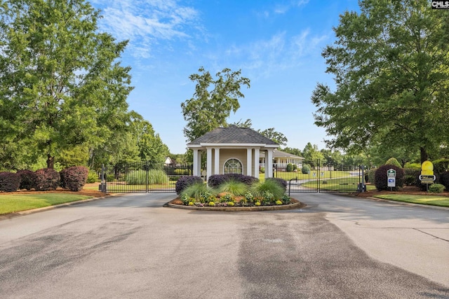 104 Eastshore Dr, Lexington, SC 29072 - view of asphalt street with a gate, curbs, and a gated entry