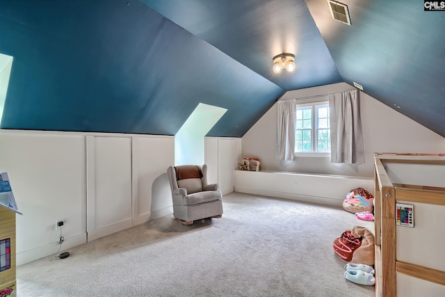205 Weeping Cherry Ln, Columbia, SC 29212 - playroom with carpet flooring and vaulted ceiling