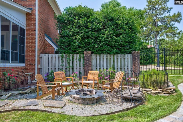108 Shallow Brook Dr, Columbia, SC 29223 - view of patio / terrace with a fire pit