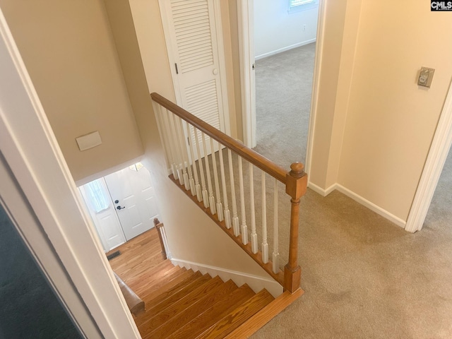 112 Valhalla Dr, Columbia, SC 29229 - staircase featuring carpet flooring and baseboards