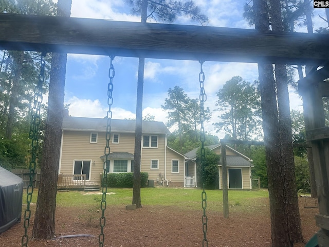 112 Valhalla Dr, Columbia, SC 29229 - rear view of property with a lawn