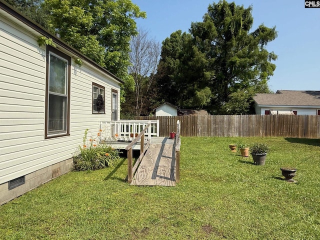 714 E Dunlap St, Lancaster, SC 29720 - view of yard with a deck