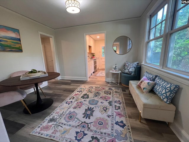 2611 Mills Dr, Columbia, SC 29204 - living room with baseboards and wood finished floors