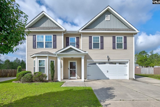 549 Pineberry Ct, West Columbia, SC 29170 - view of front of house featuring concrete driveway, an attached garage, board and batten siding, and roof with shingles